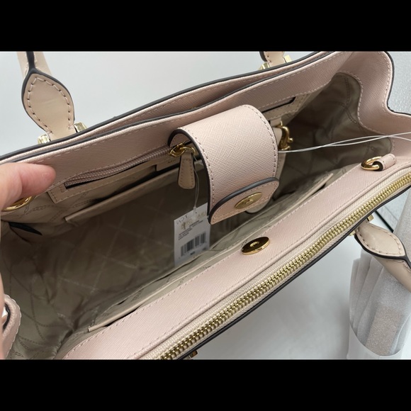 New Michael Kors Gibson Large Satchel Bag Soft Pink - Picture 5 of 11